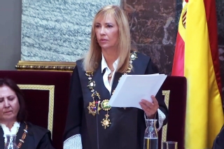La presidenta Isabel Perelló durante su intervención